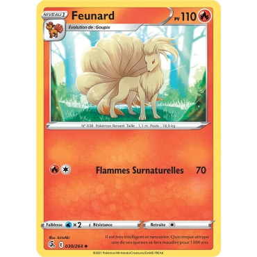 Feunard N°030/264 Brillante Poing de Fusion