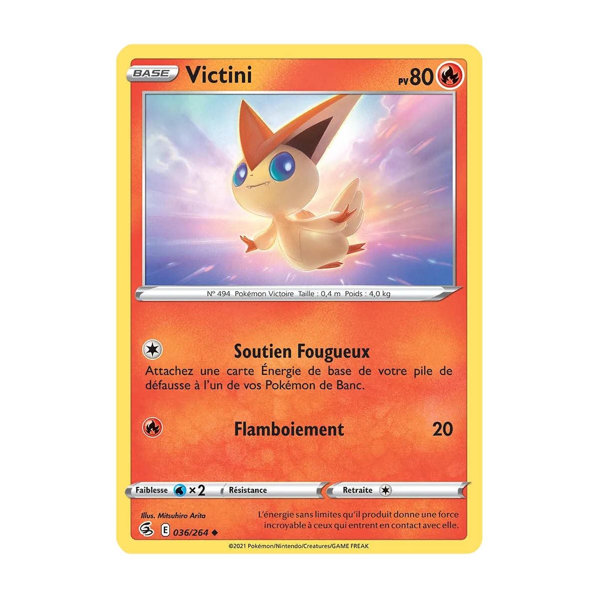 Victini N°036/264 Brillante Poing de Fusion