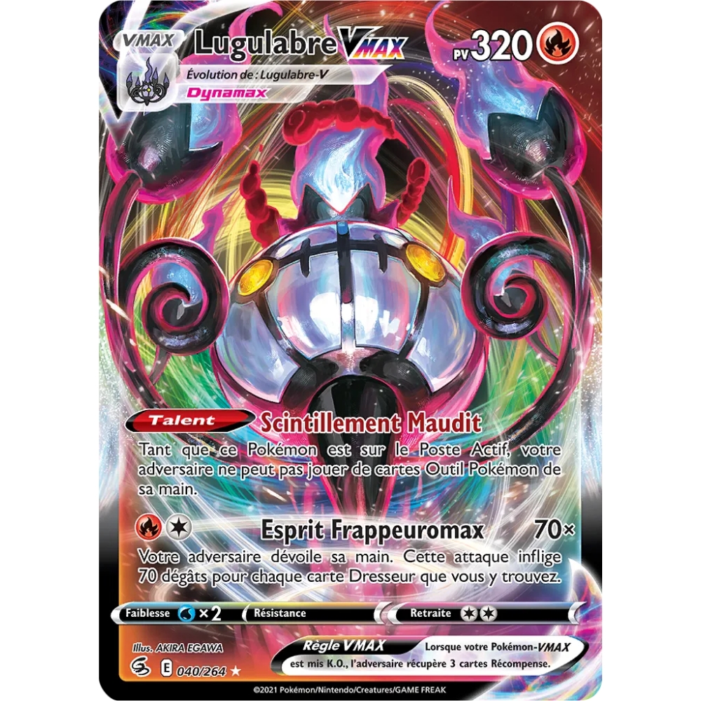 Lugulabre 040/264 : Joyau Holographique rare VMAX de l'extension Pokémon Poing de Fusion