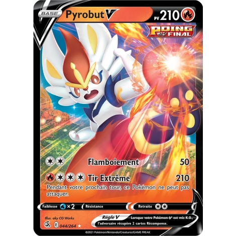 Pyrobut 044/264 : Joyau Holographique rare V de l'extension Pokémon Poing de Fusion