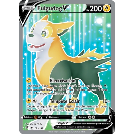 Fulgudog 181/192 : Joyau Ultra rare de l'extension Pokémon Épée et Bouclier Clash des Rebelles