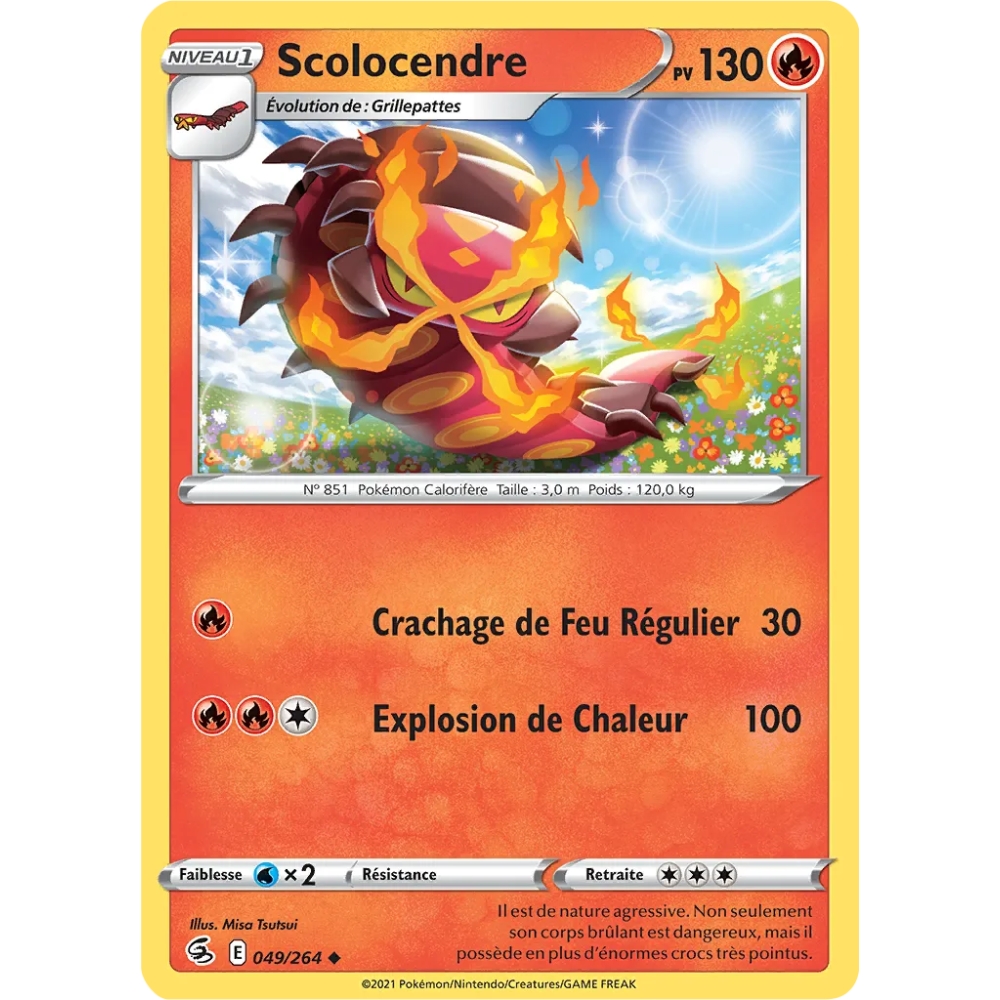 Scolocendre 049/264 Brillante de l'extension Pokémon Poing de Fusion