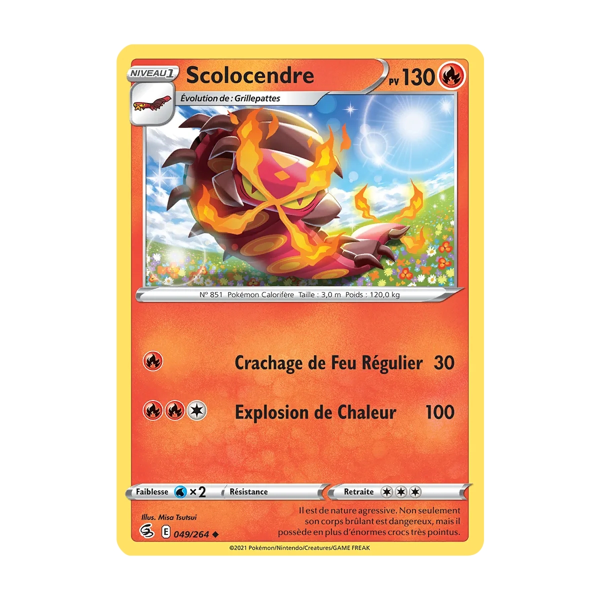 Scolocendre 049/264 Brillante de l'extension Pokémon Poing de Fusion