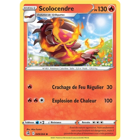 Scolocendre 049/264 Brillante de l'extension Pokémon Poing de Fusion