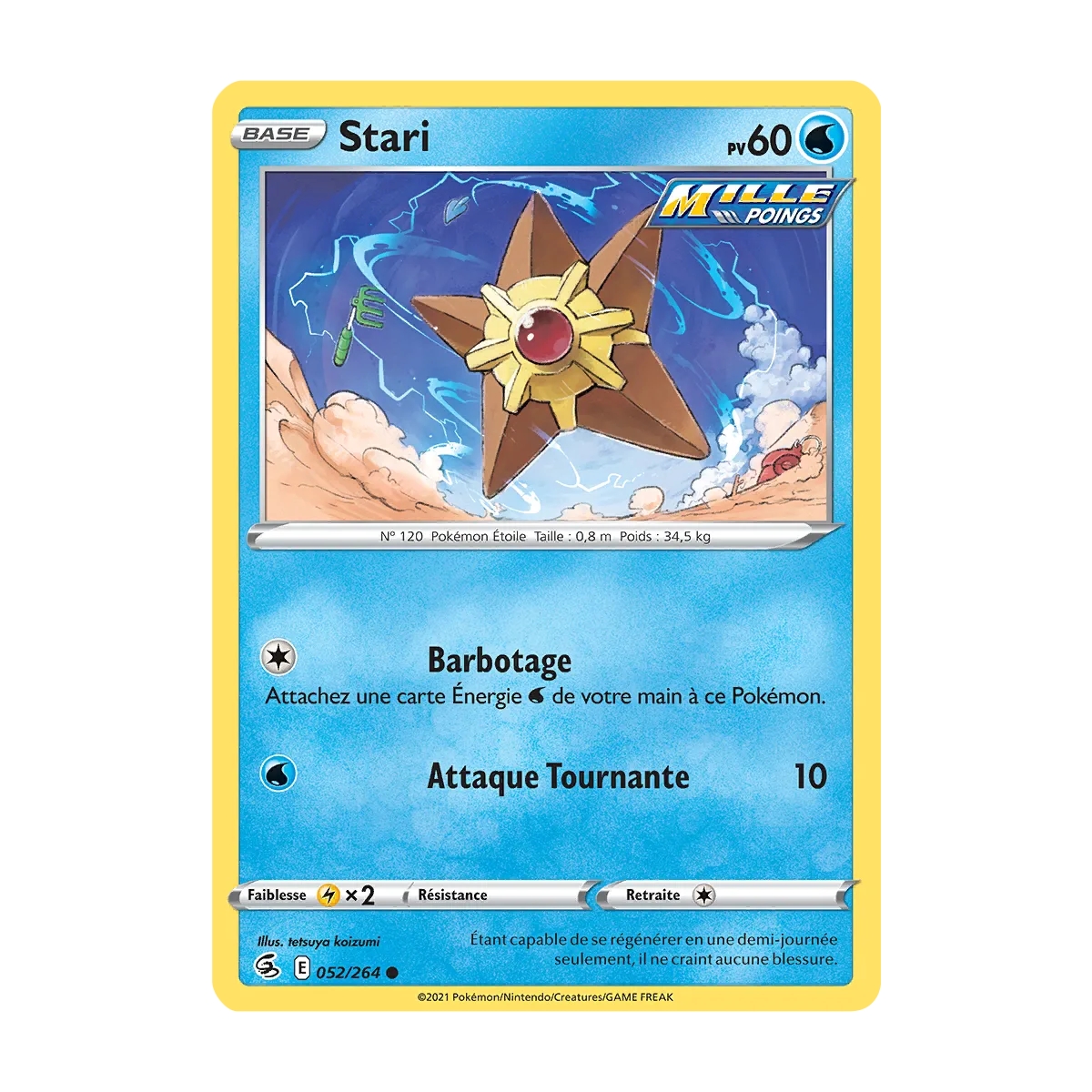 Stari 052/264 Brillante de l'extension Pokémon Poing de Fusion