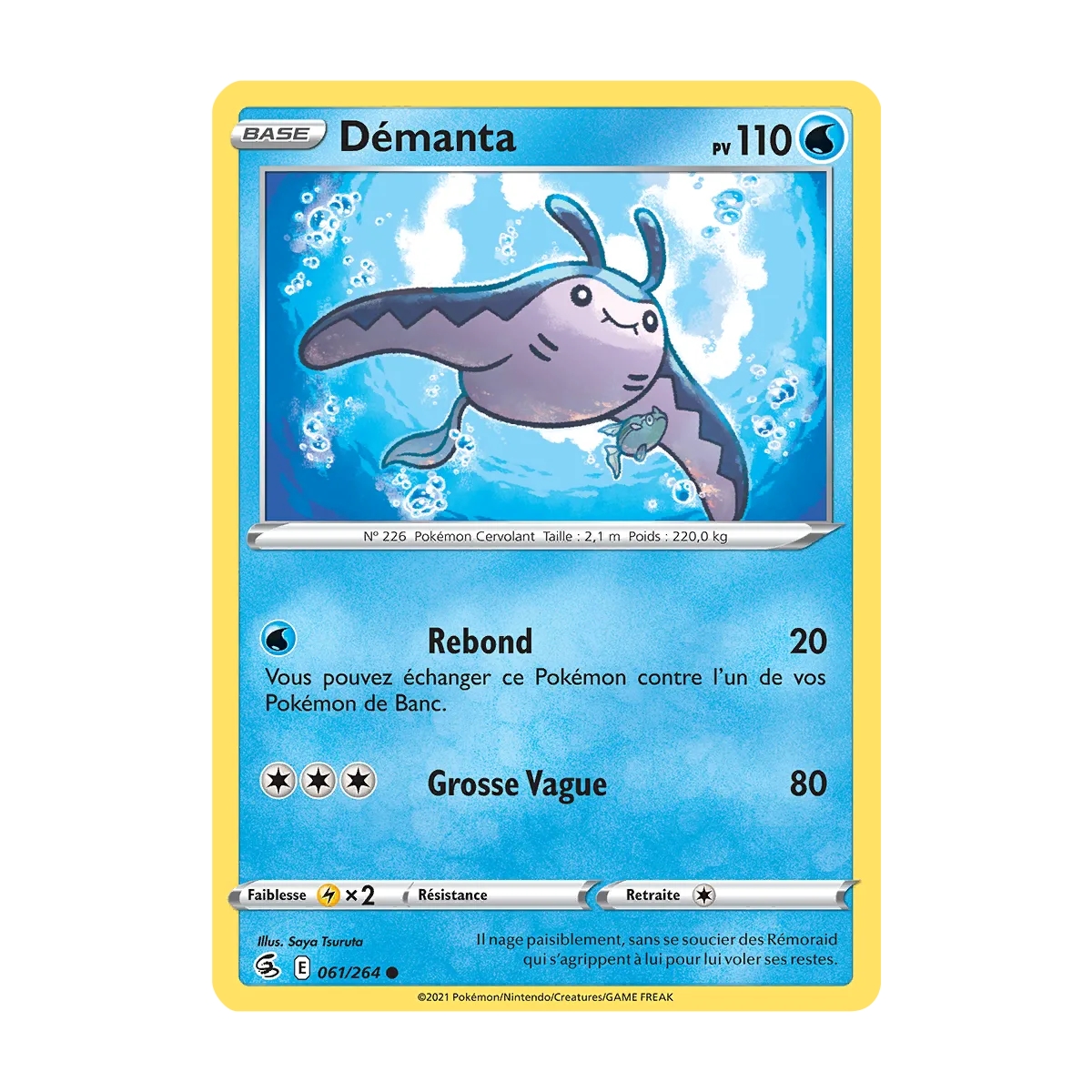 Carte Démanta - Commune (Brillante) de Pokémon Poing de Fusion 061/264