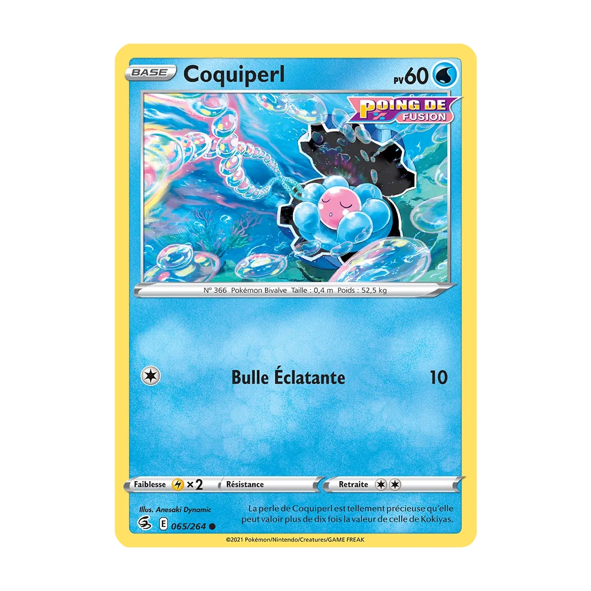 Coquiperl 065/264 Brillante de l'extension Pokémon Poing de Fusion