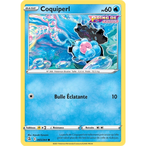 Coquiperl 065/264 Brillante de l'extension Pokémon Poing de Fusion