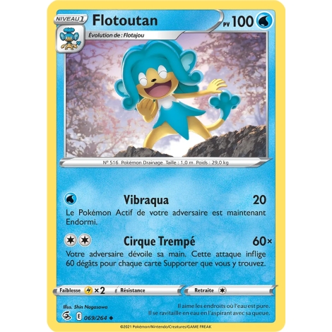 Flotoutan 069/264 Brillante extension Pokémon Poing de Fusion