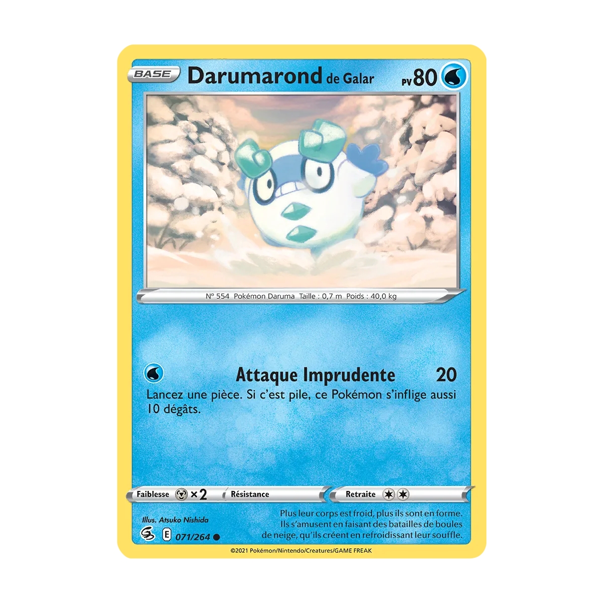 Darumarond de Galar 071/264 Brillante  Pokémon Poing de Fusion