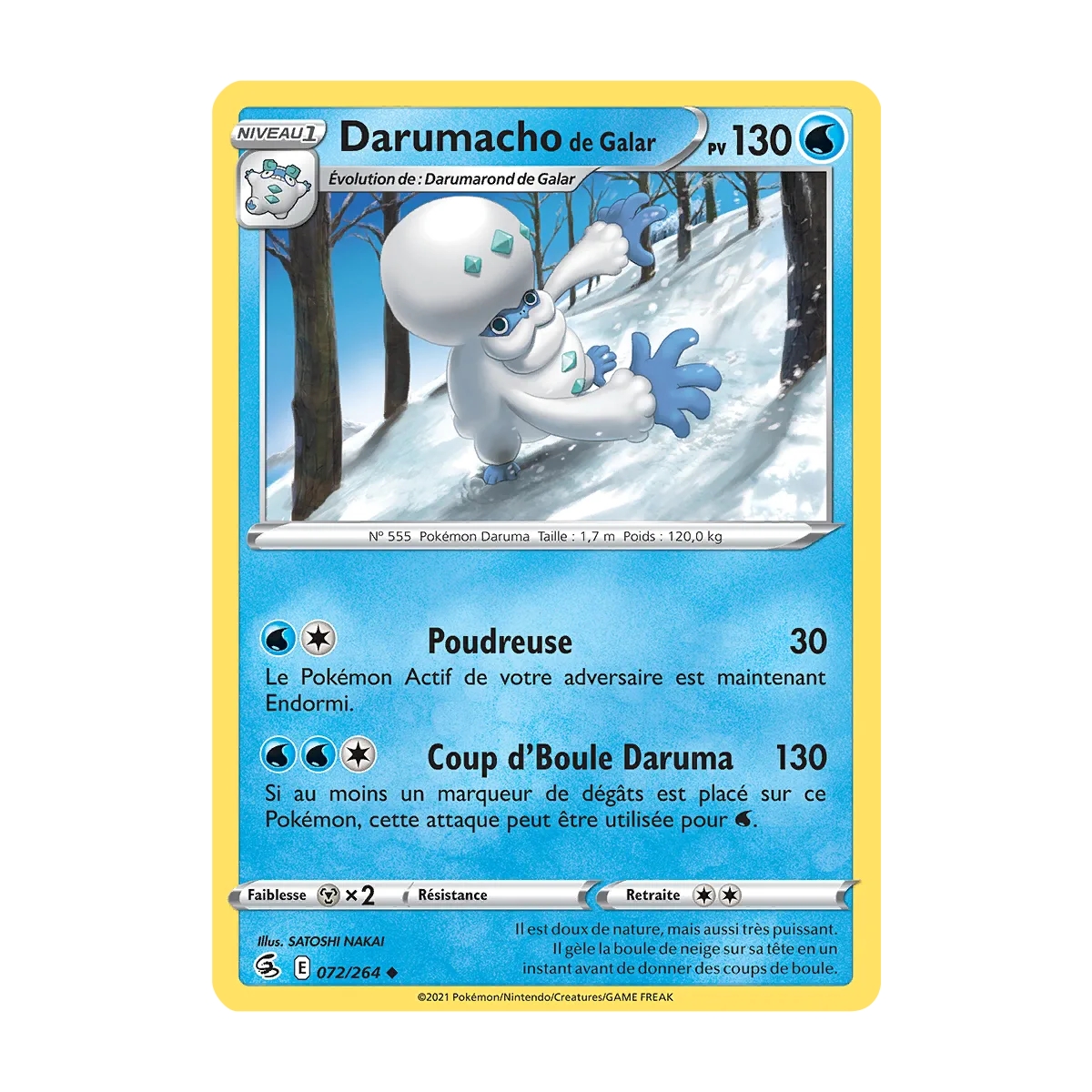 Darumacho de Galar 072/264 : Joyau Peu commune (Brillante) de l'extension Pokémon Poing de Fusion