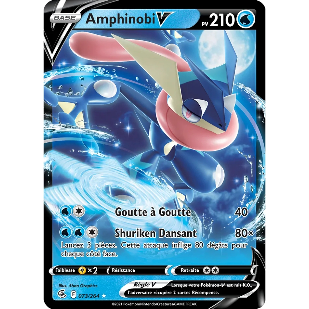 Amphinobi 073/264 : Joyau Holographique rare V de l'extension Pokémon Poing de Fusion