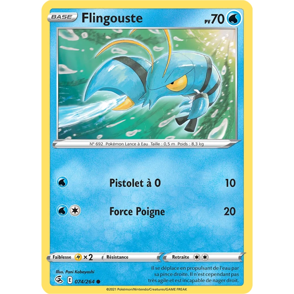 Flingouste 074/264 Brillante  Pokémon Poing de Fusion