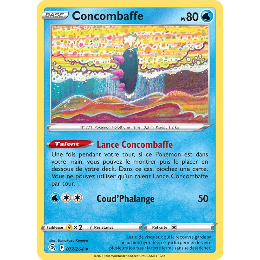 Concombaffe Brillante de Pokémon Poing de Fusion 077/264