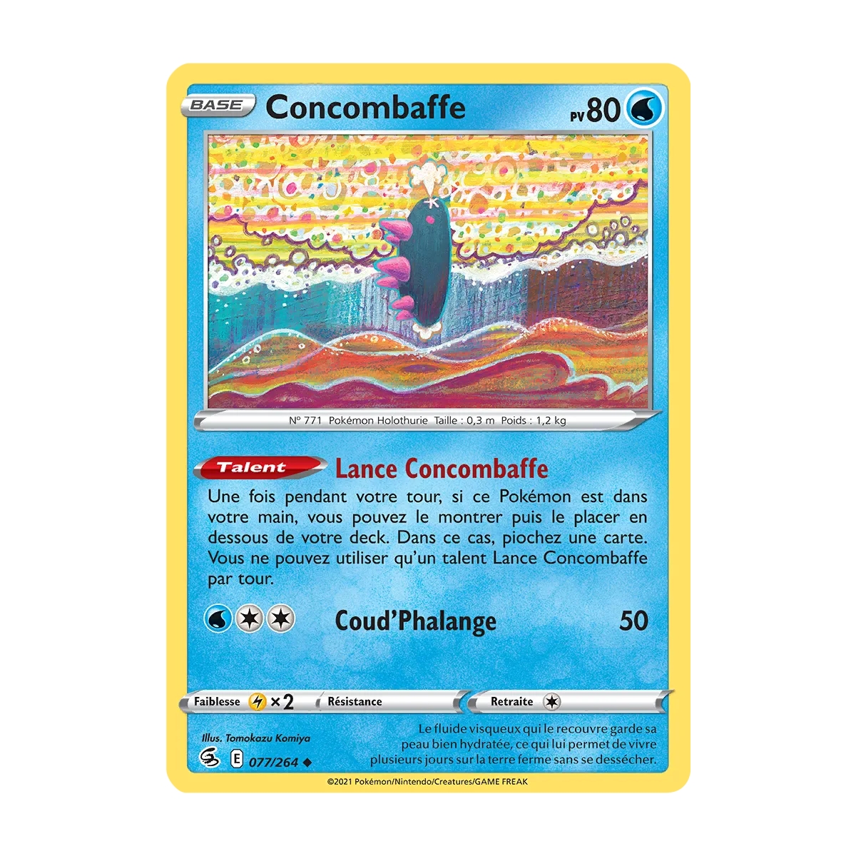 Concombaffe Brillante de Pokémon Poing de Fusion 077/264