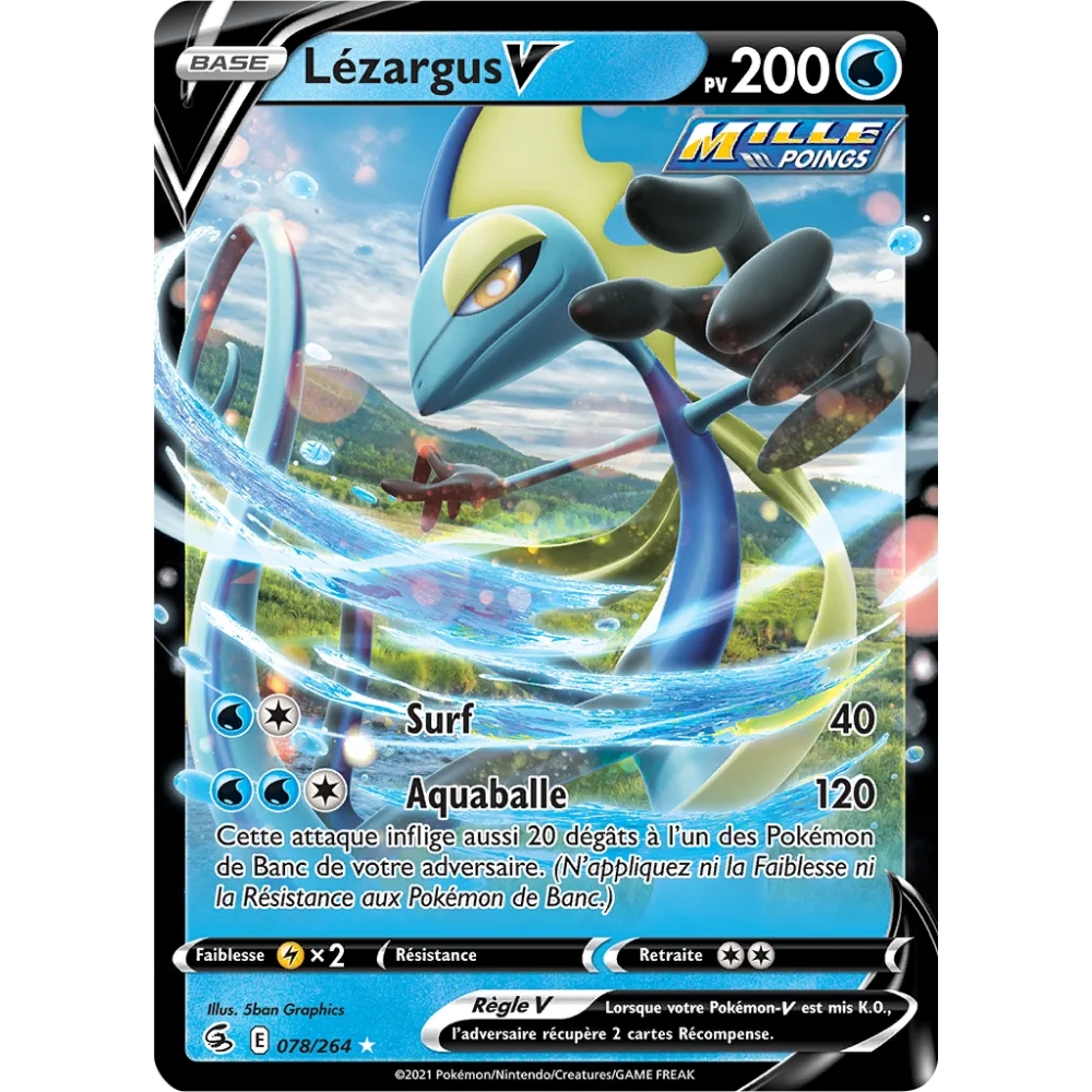 Lézargus 078/264 rare V de l'extension Pokémon Poing de Fusion