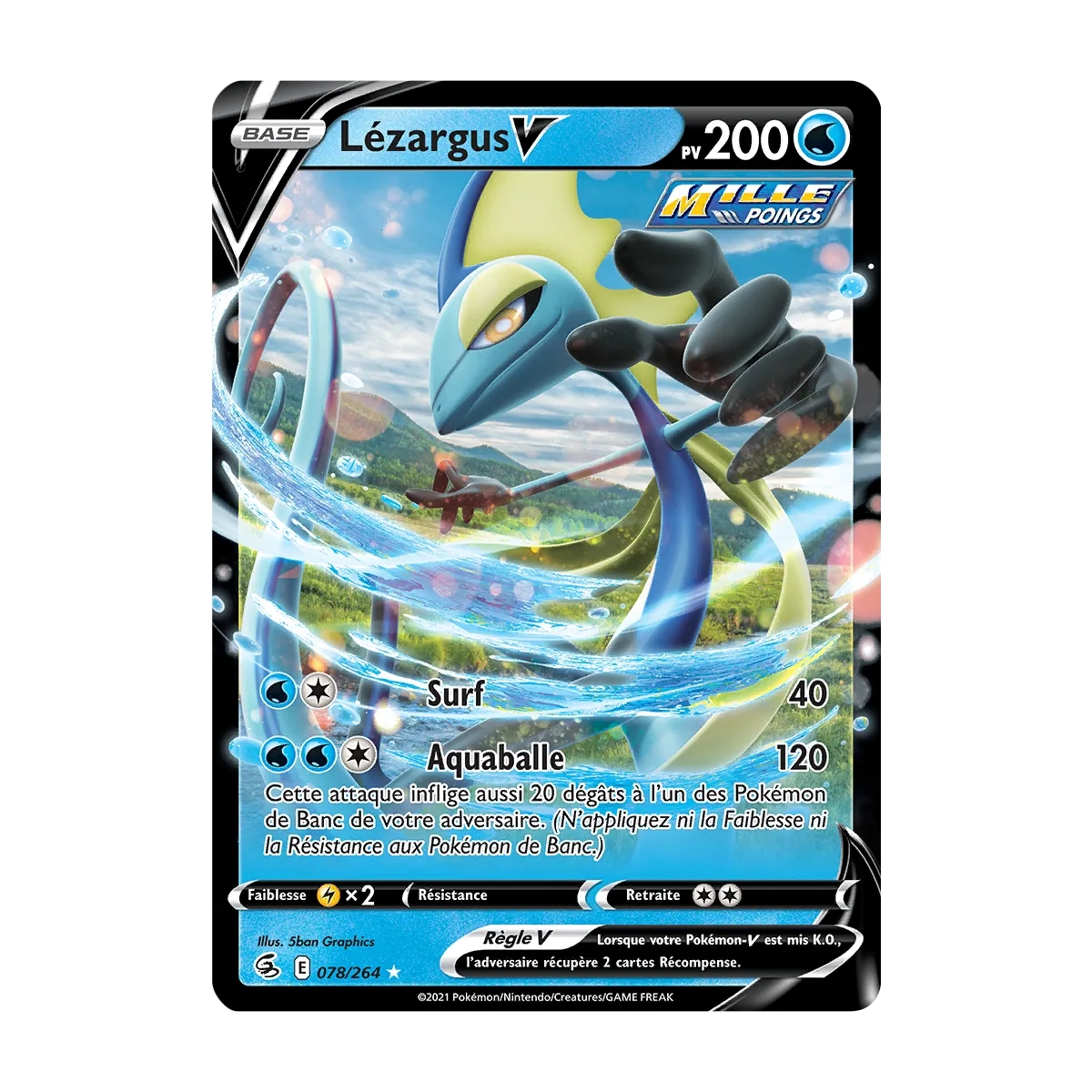 Lézargus 078/264 rare V de l'extension Pokémon Poing de Fusion