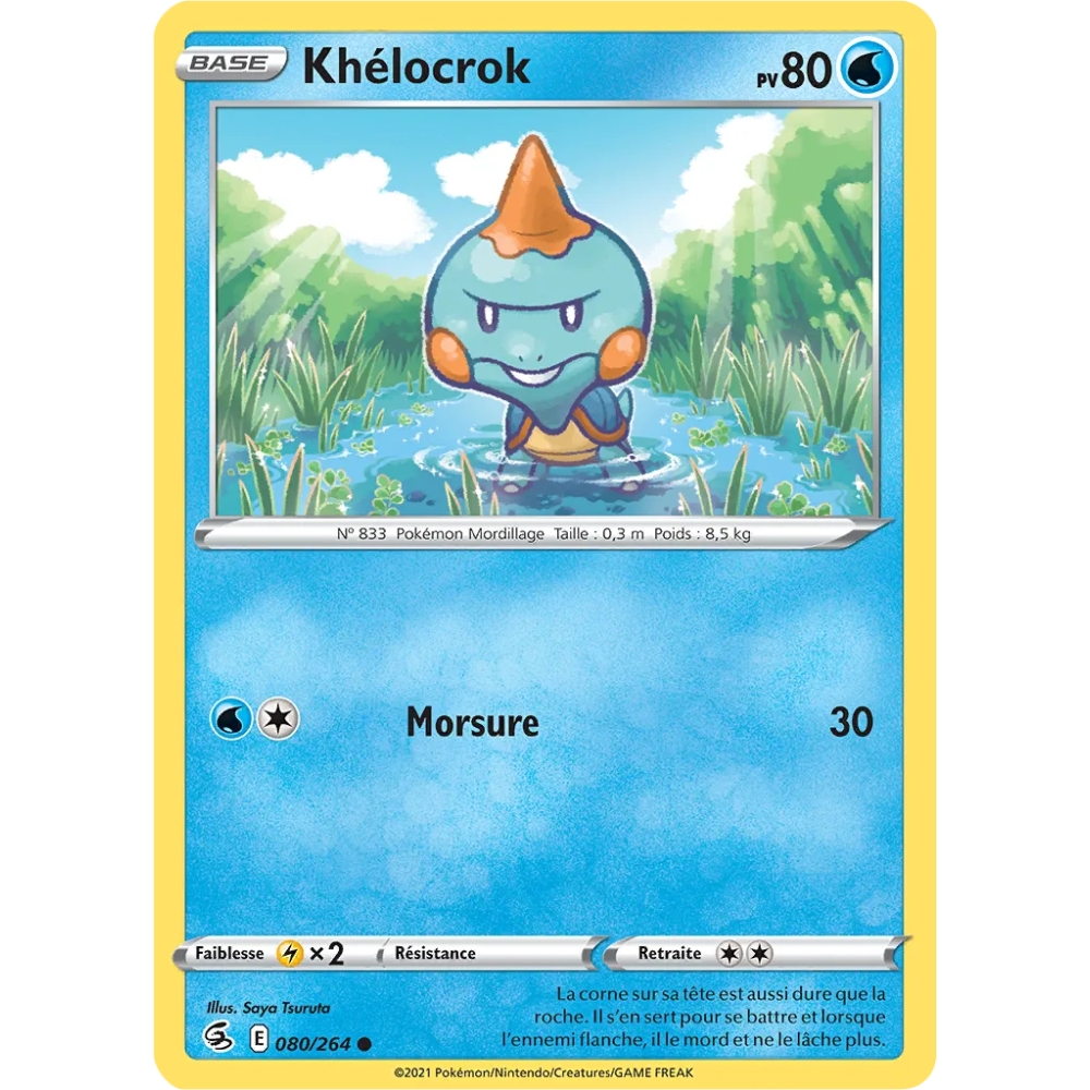 Khélocrok - Commune (Brillante) de Pokémon Poing de Fusion 080/264