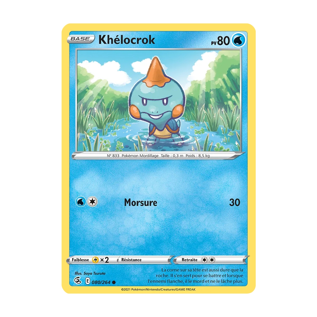 Khélocrok - Commune (Brillante) de Pokémon Poing de Fusion 080/264