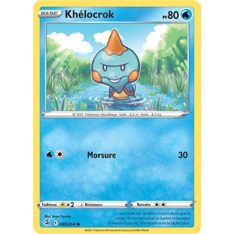 Khélocrok - Commune (Brillante) de Pokémon Poing de Fusion 080/264