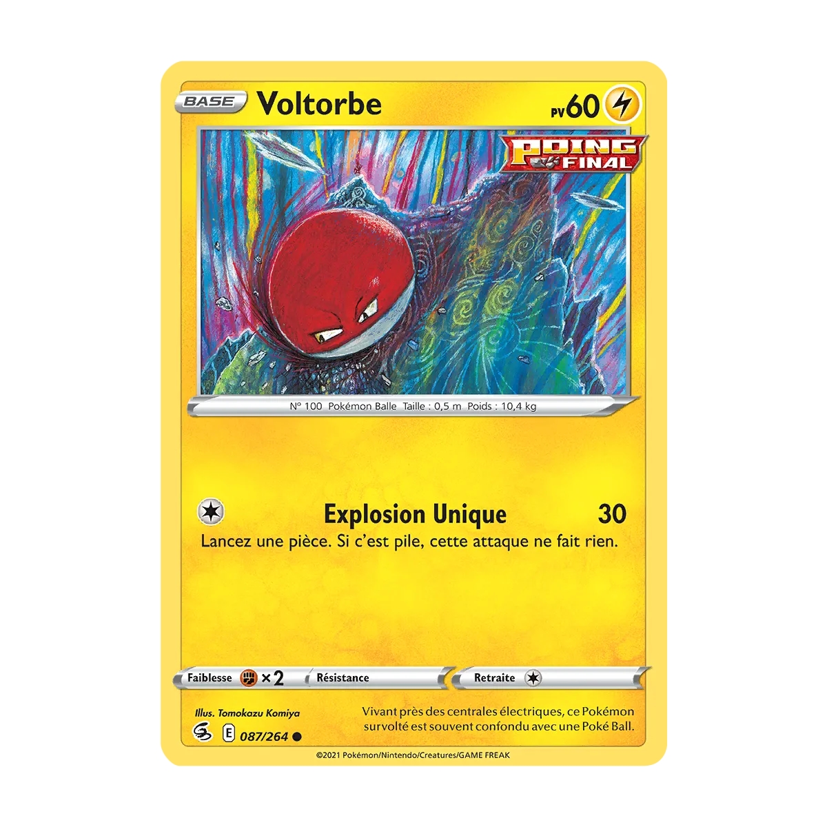 Voltorbe 087/264 Brillante Pokémon Poing de Fusion