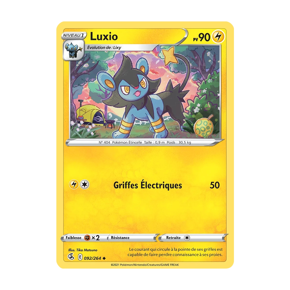 Luxio 092/264 Brillante de l'extension Pokémon Poing de Fusion