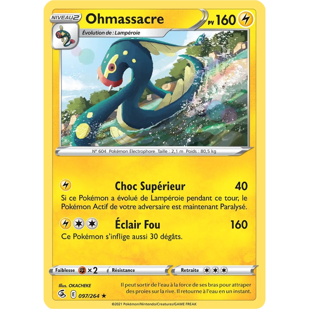 Carte Ohmassacre - Rare (Brillante) de Pokémon Poing de Fusion 097/264