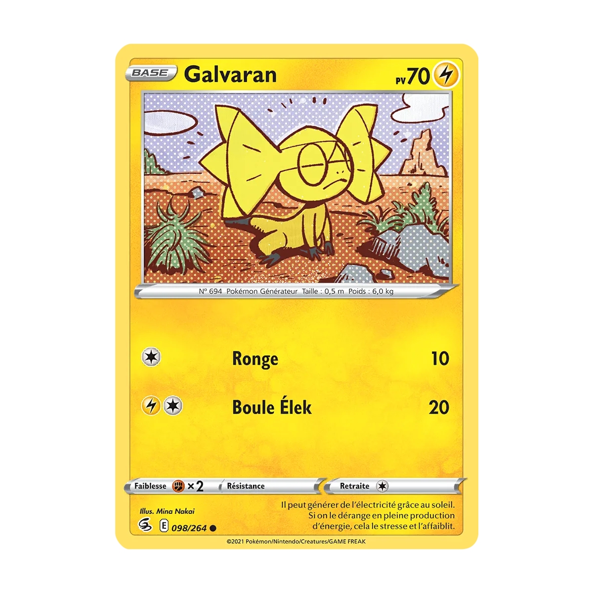 Galvaran 098/264 : Joyau Commune (Brillante) de l'extension Pokémon Poing de Fusion