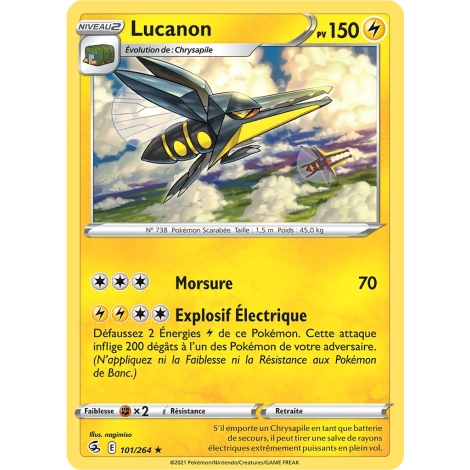 Découvrez Lucanon, carte Rare (Brillante) de la série Poing de Fusion