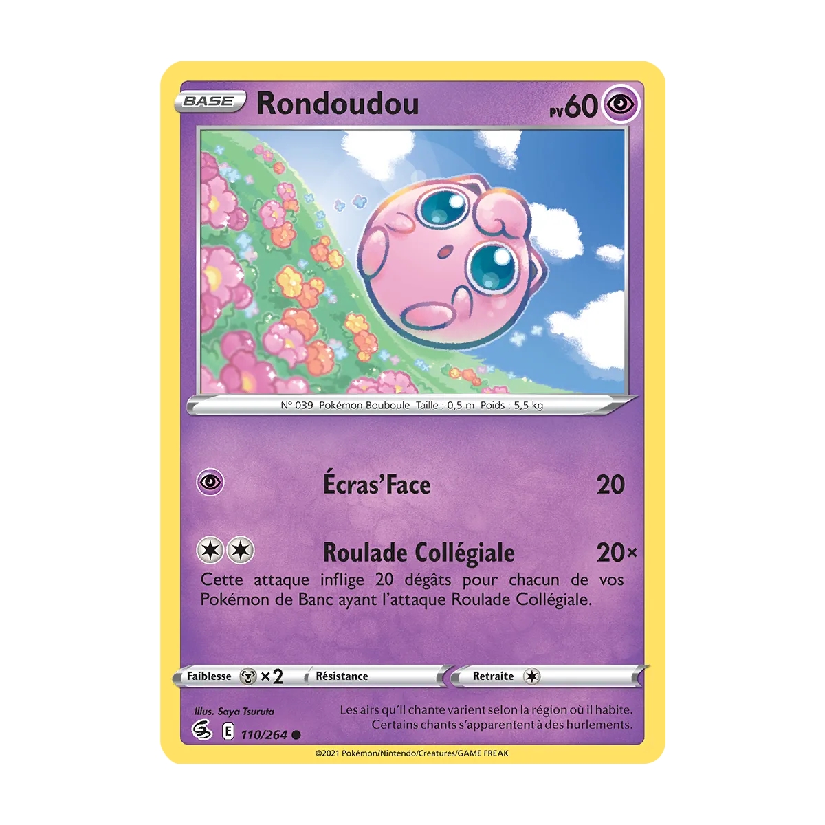 Carte Rondoudou - Commune (Brillante) de Pokémon Poing de Fusion 110/264