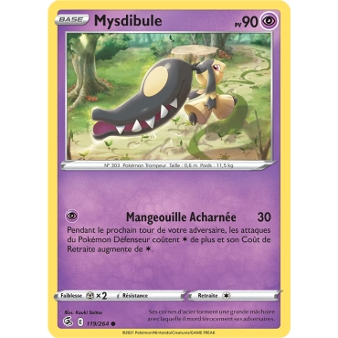 Mysdibule 119/264 Brillante de l'extension Pokémon Poing de Fusion