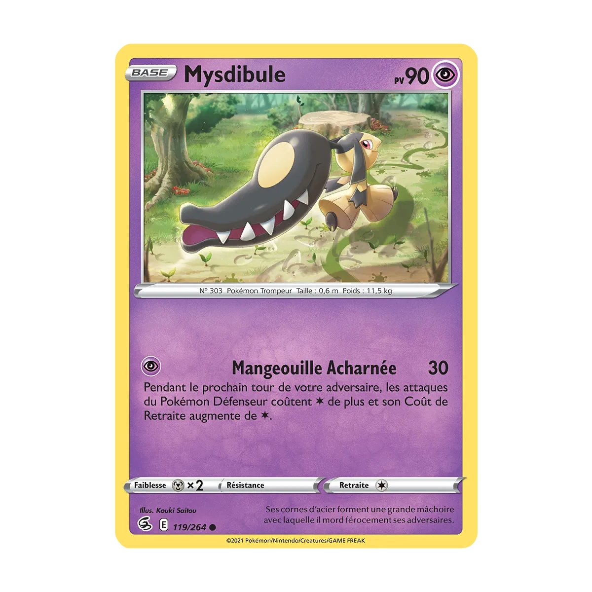 Mysdibule 119/264 Brillante de l'extension Pokémon Poing de Fusion