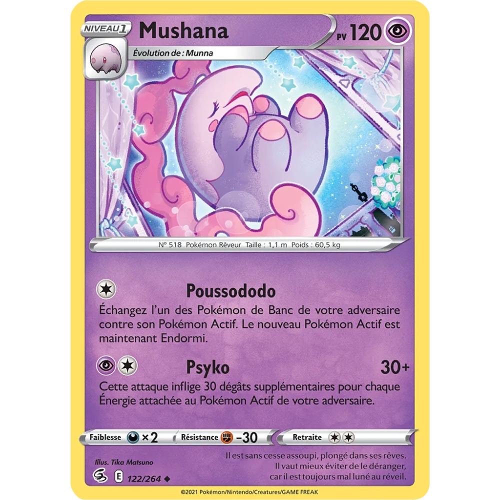 Mushana 122/264 Brillante de l'extension Pokémon Poing de Fusion