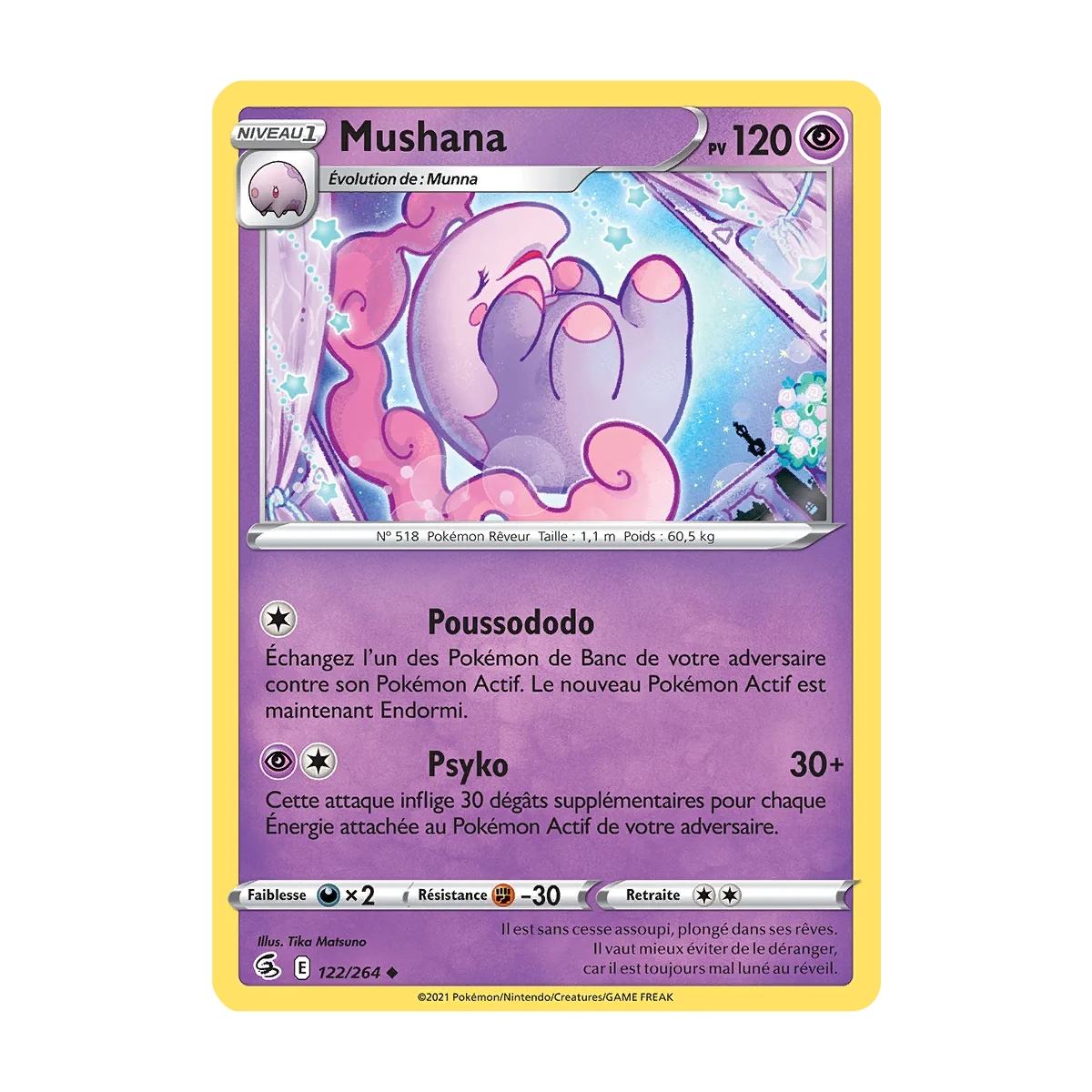 Mushana 122/264 Brillante de l'extension Pokémon Poing de Fusion