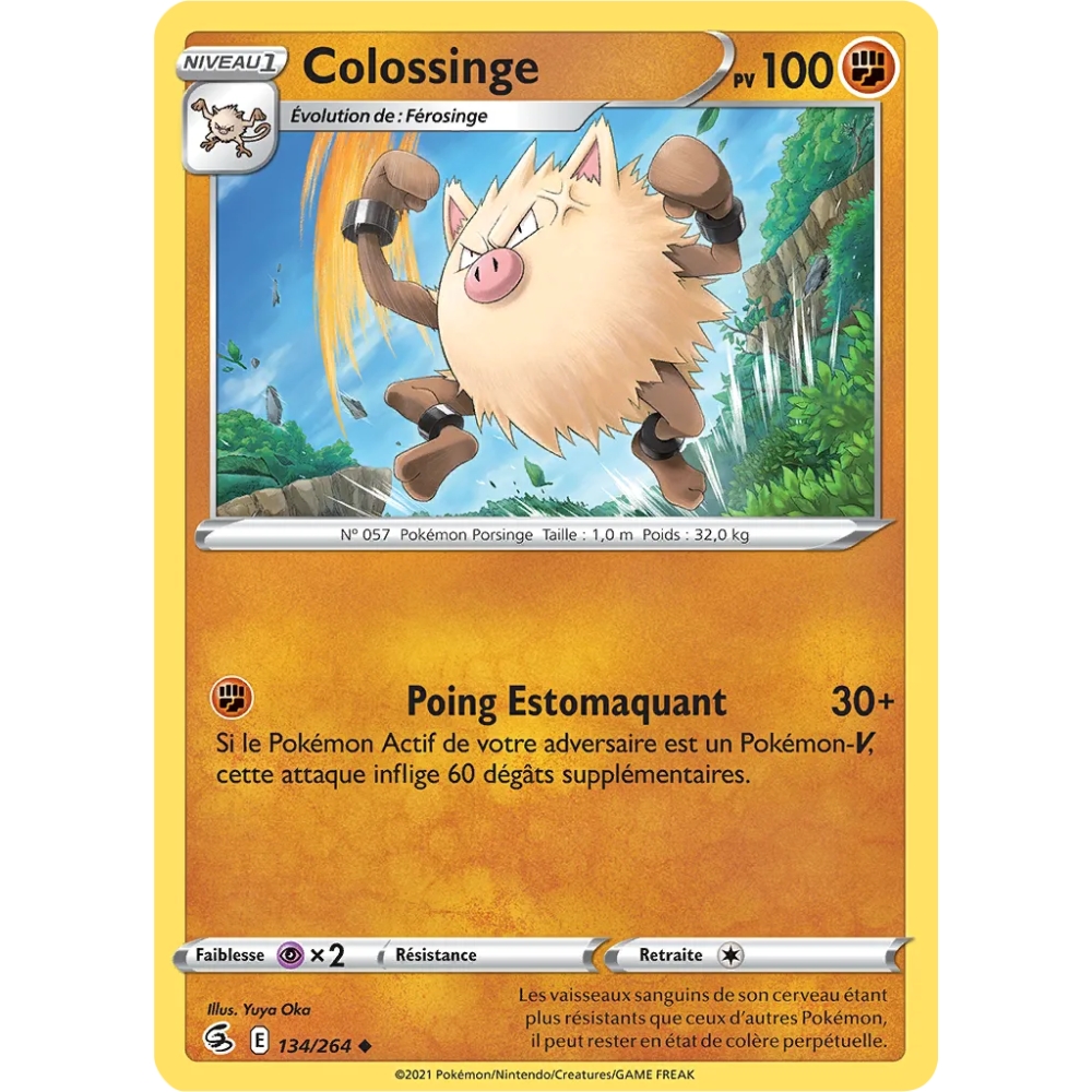 Colossinge 134/264 Brillante de l'extension Pokémon Poing de Fusion