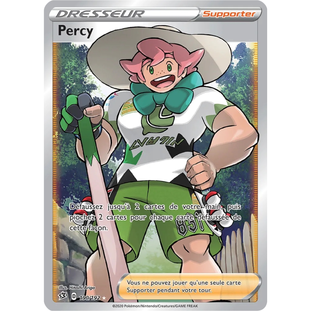 Percy 190/192 : Joyau Ultra rare de l'extension Pokémon Épée et Bouclier Clash des Rebelles