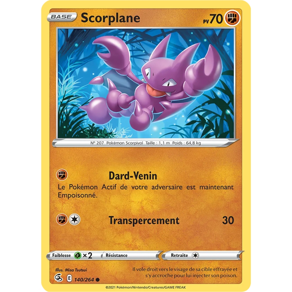 Scorplane 140/264 Brillante de l'extension Pokémon Poing de Fusion