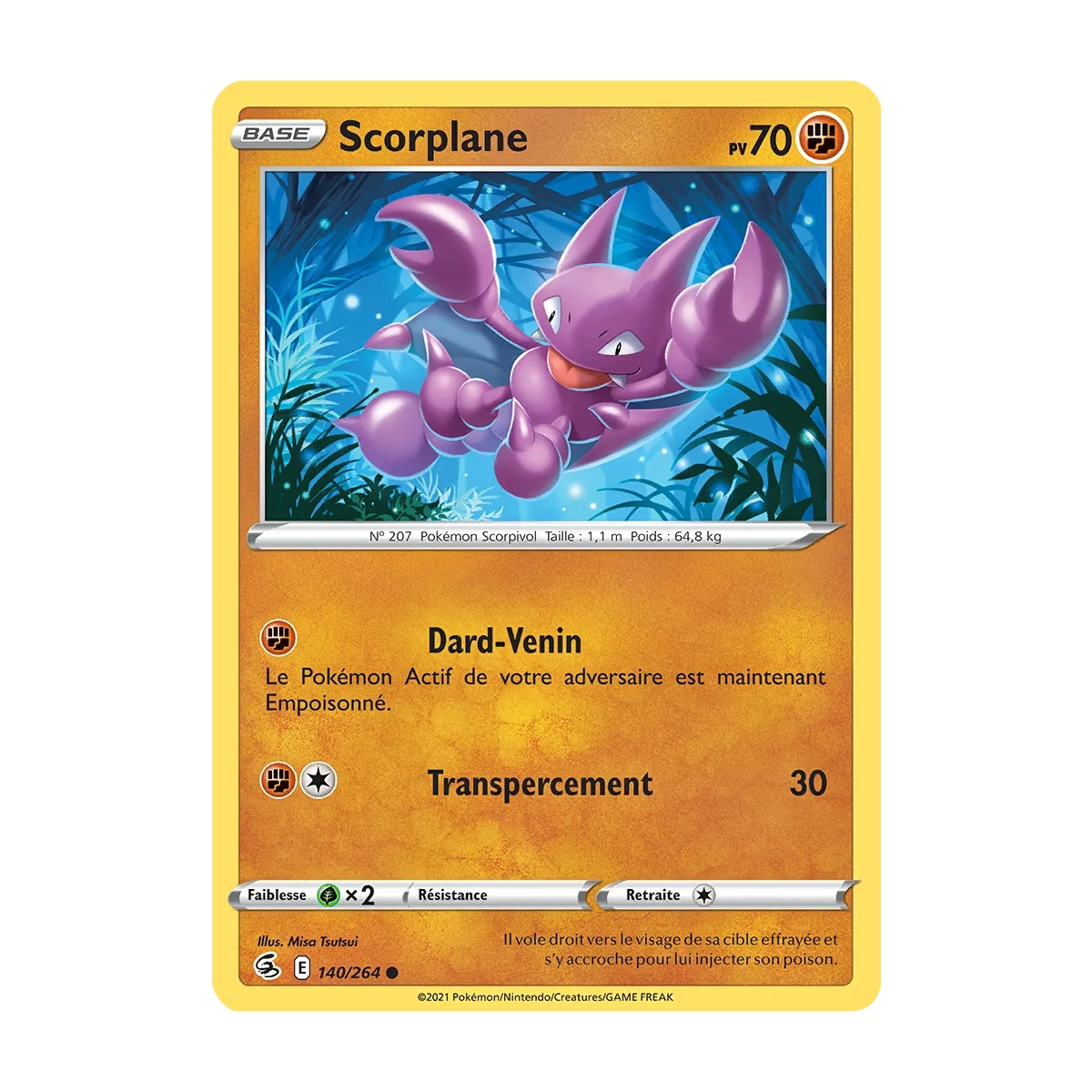 Scorplane 140/264 Brillante de l'extension Pokémon Poing de Fusion