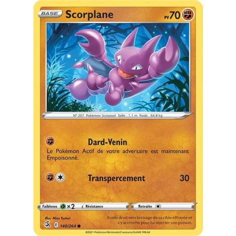 Scorplane 140/264 Brillante de l'extension Pokémon Poing de Fusion