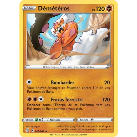 Démétéros 148/264 rare de l'extension Pokémon Poing de Fusion