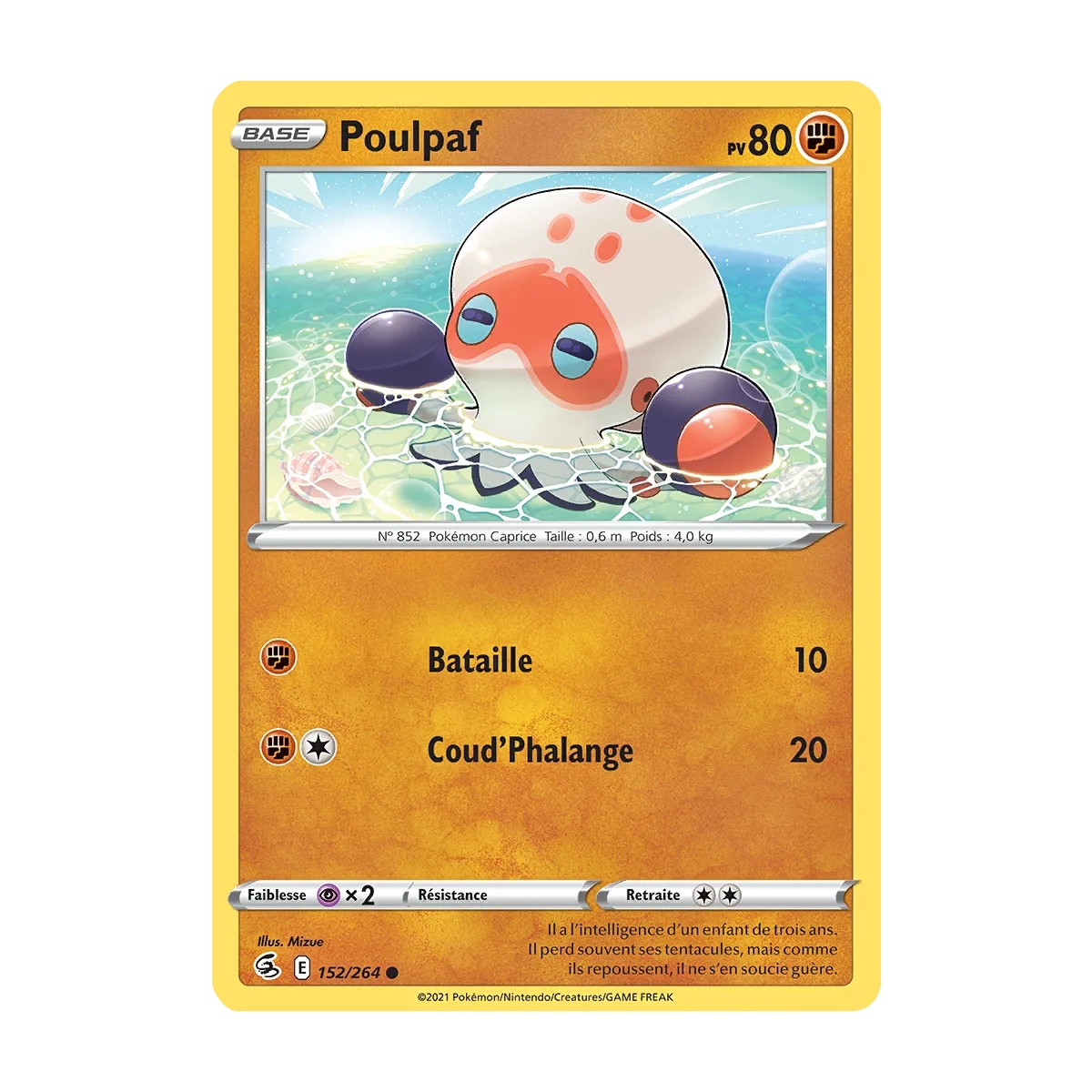 Poulpaf 152/264 Brillante de l'extension Pokémon Poing de Fusion