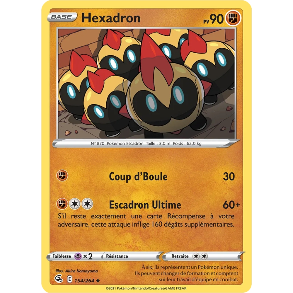 Carte Hexadron - Peu commune (Brillante) de Pokémon Poing de Fusion 154/264