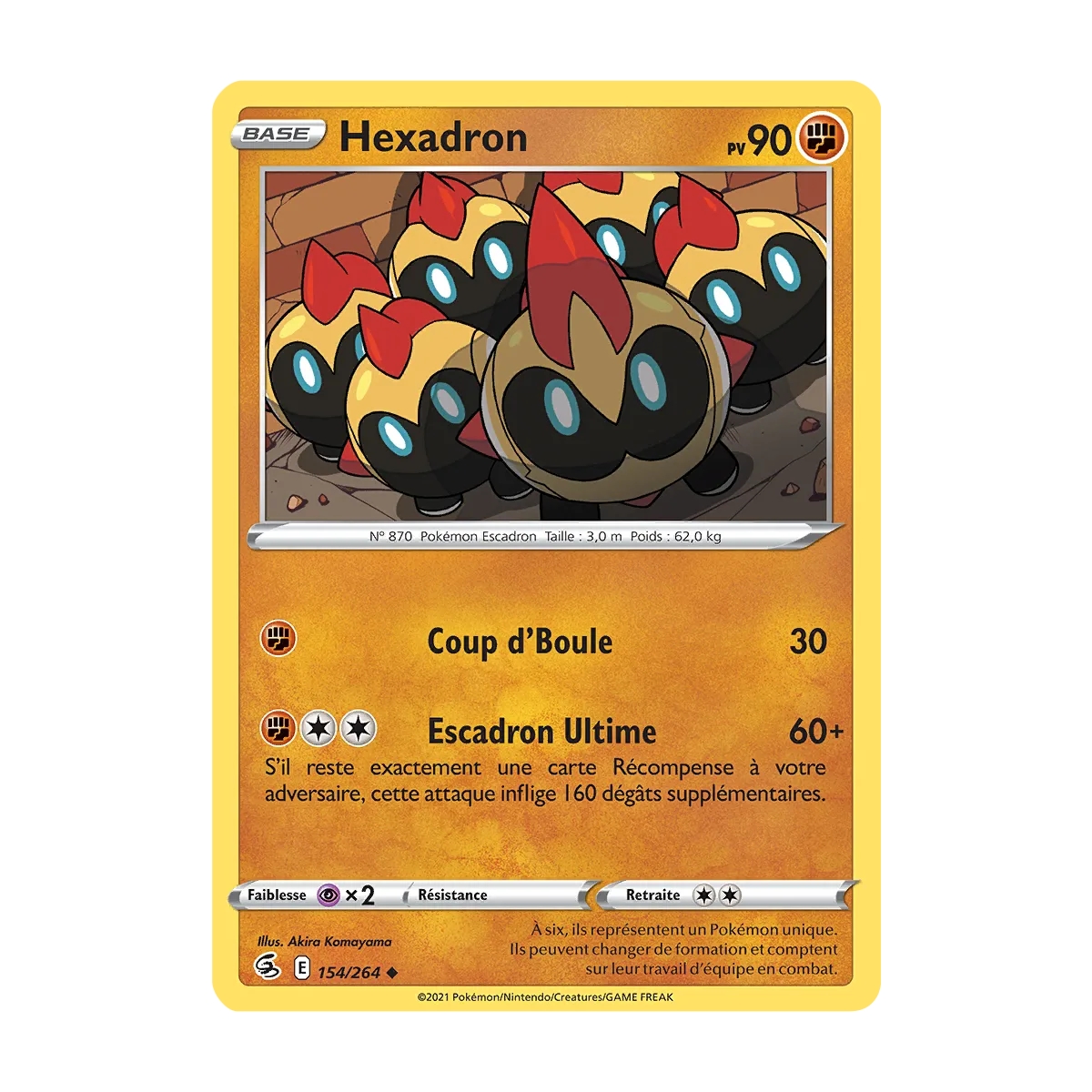 Carte Hexadron - Peu commune (Brillante) de Pokémon Poing de Fusion 154/264