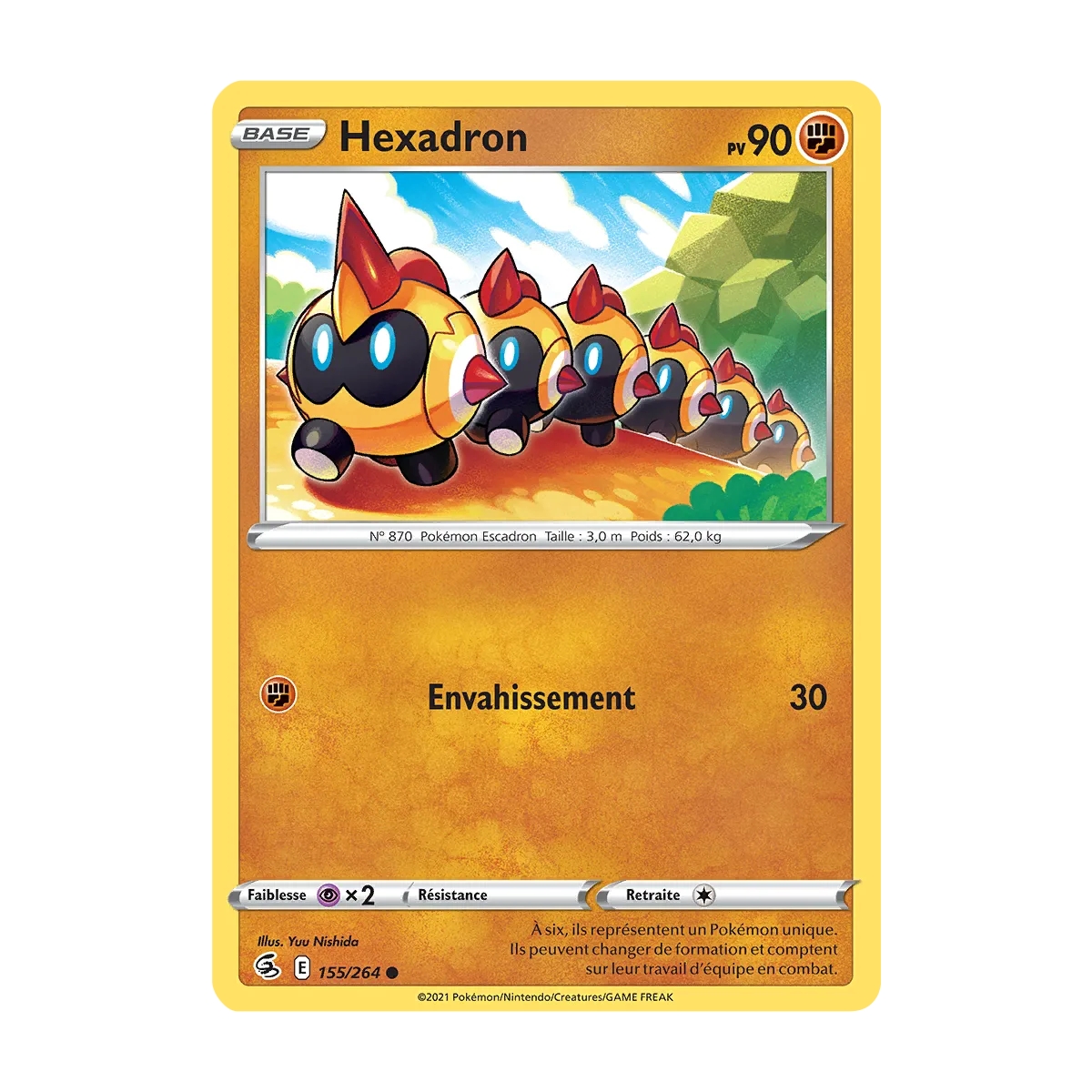 Carte Hexadron  Commune (Brillante) de Pokémon Poing de Fusion 155/264