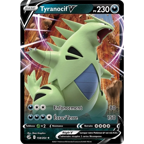 Tyranocif 158/264 rare V de l'extension Pokémon Poing de Fusion