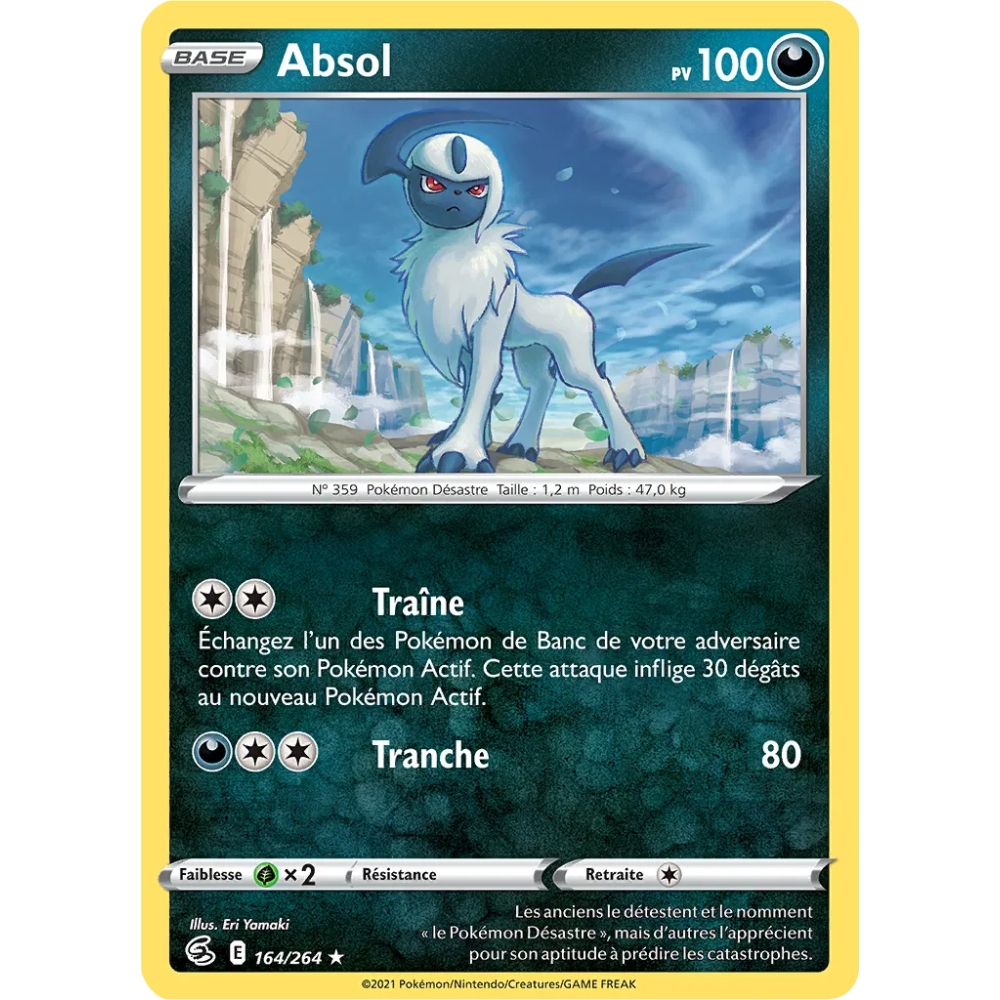 Absol 164/264 Joyau Rare Brillante extension Pokémon Poing de Fusion