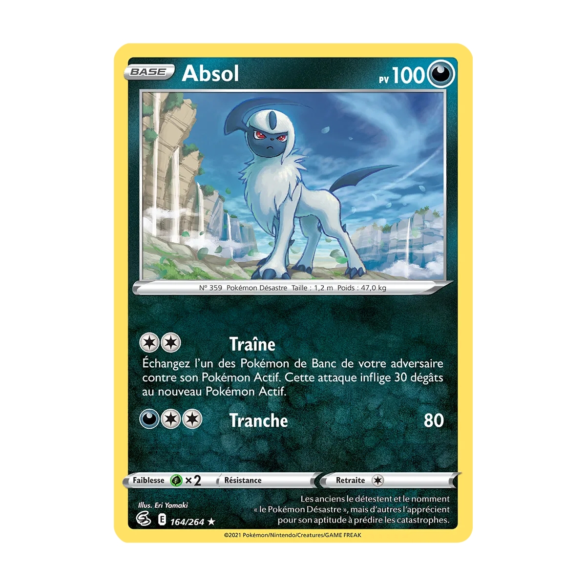 Absol 164/264 Joyau Rare Brillante extension Pokémon Poing de Fusion