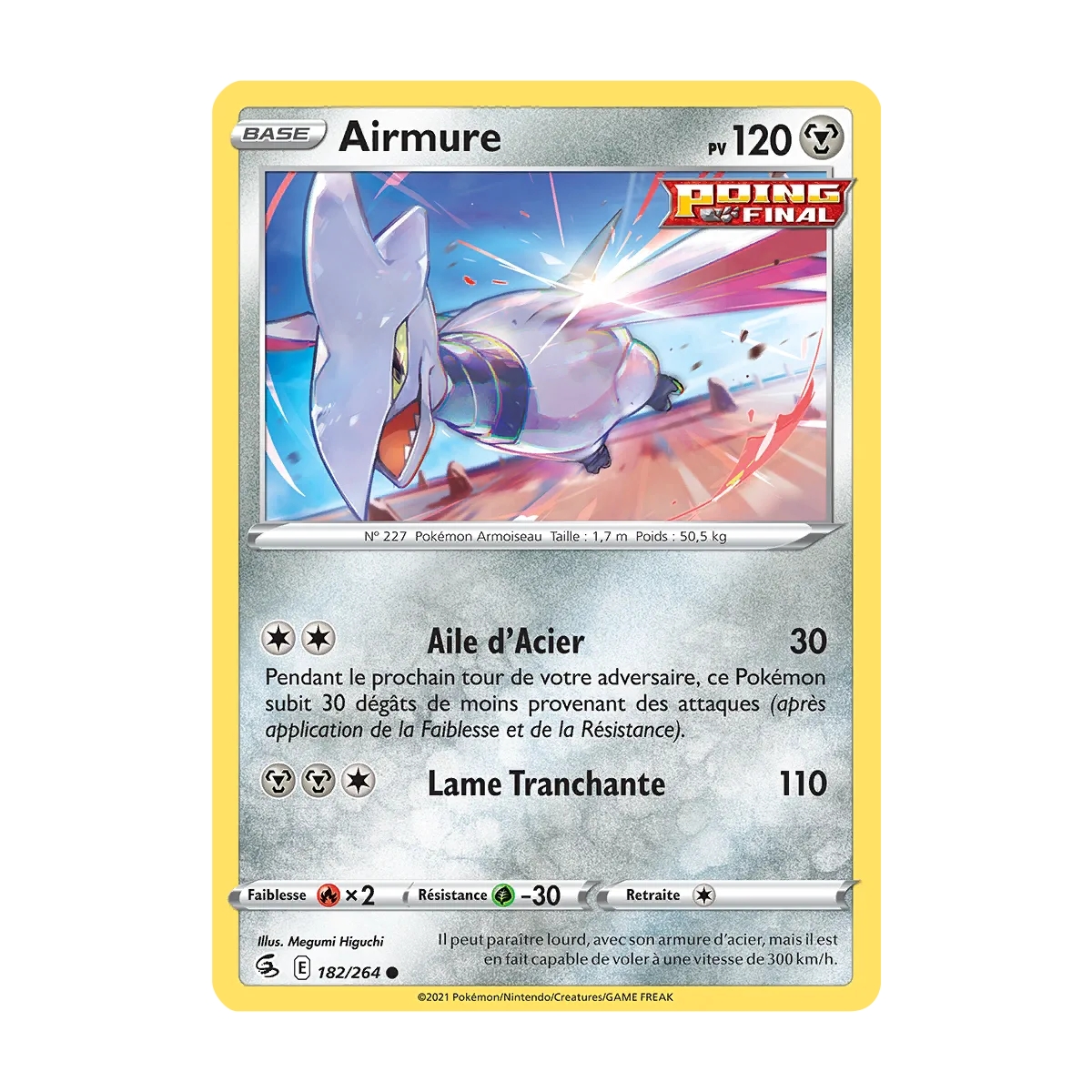 Airmure 182/264 Brillante de l'extension Pokémon Poing de Fusion