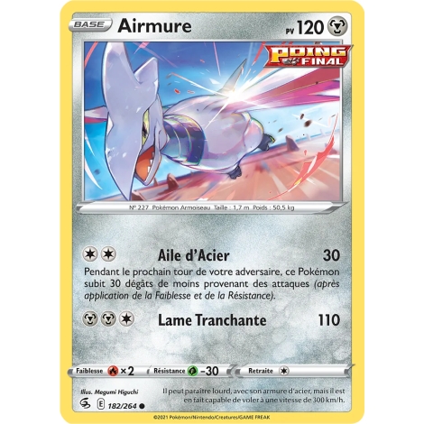 Airmure 182/264 Brillante de l'extension Pokémon Poing de Fusion