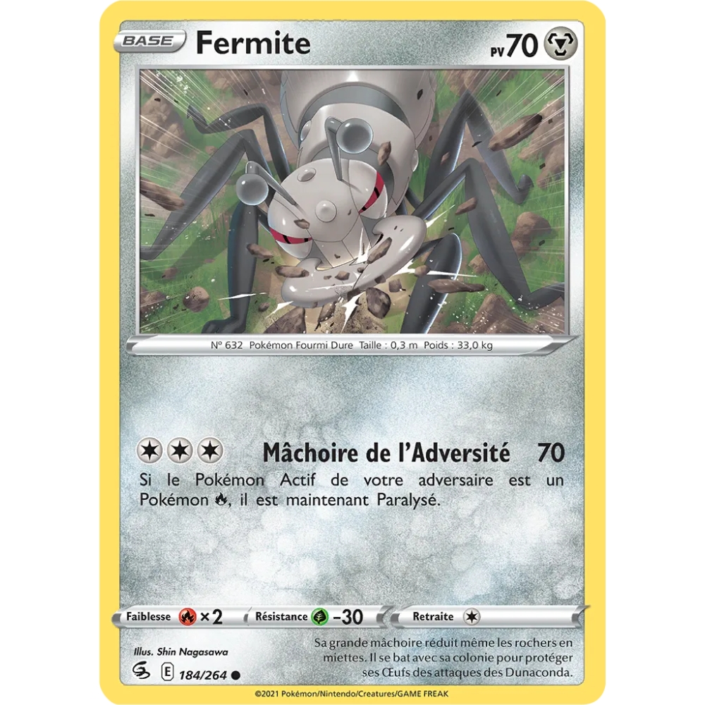 Fermite 184/264 : Joyau Commune (Brillante) de l'extension Pokémon Poing de Fusion